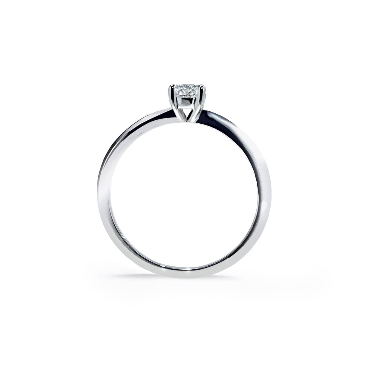 Oxford sølv firkantet solitaire ring