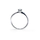Oxford sølv firkantet solitaire ring