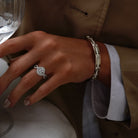 Oxford dobbelt halo ring med sten